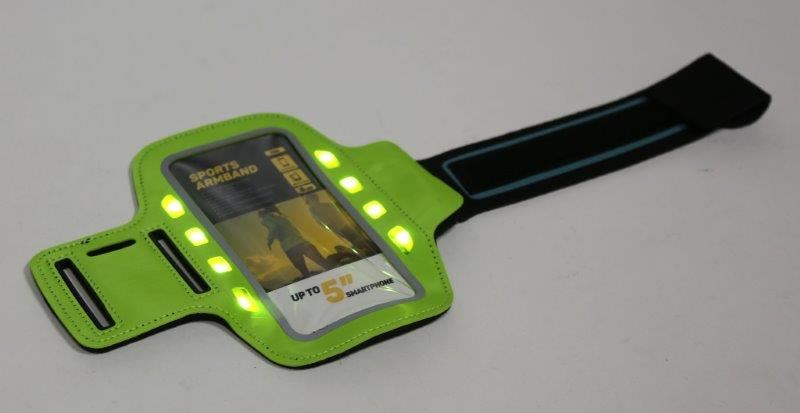 PLATINET SPORT ARMBRAND FOR SMARTPHONE GREEN WITH LED [9]