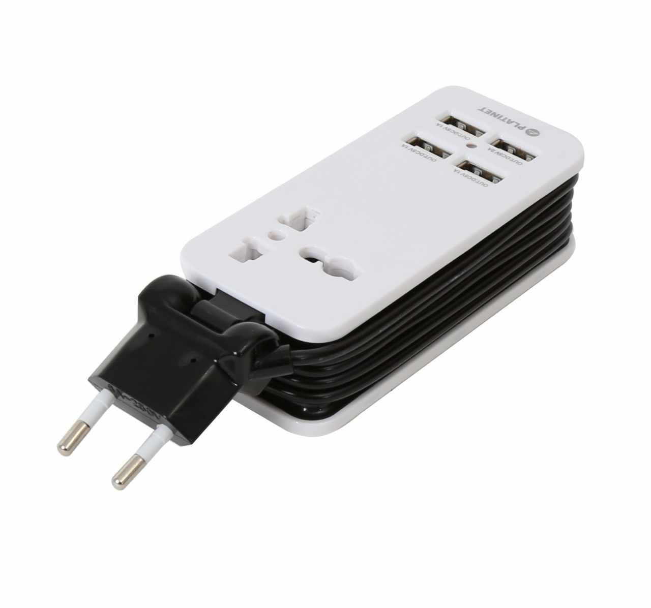 PLATINET TRAVEL CHARGER 4-PORT USB 4A + UK plug WHITE/BLACK [42886] [5]