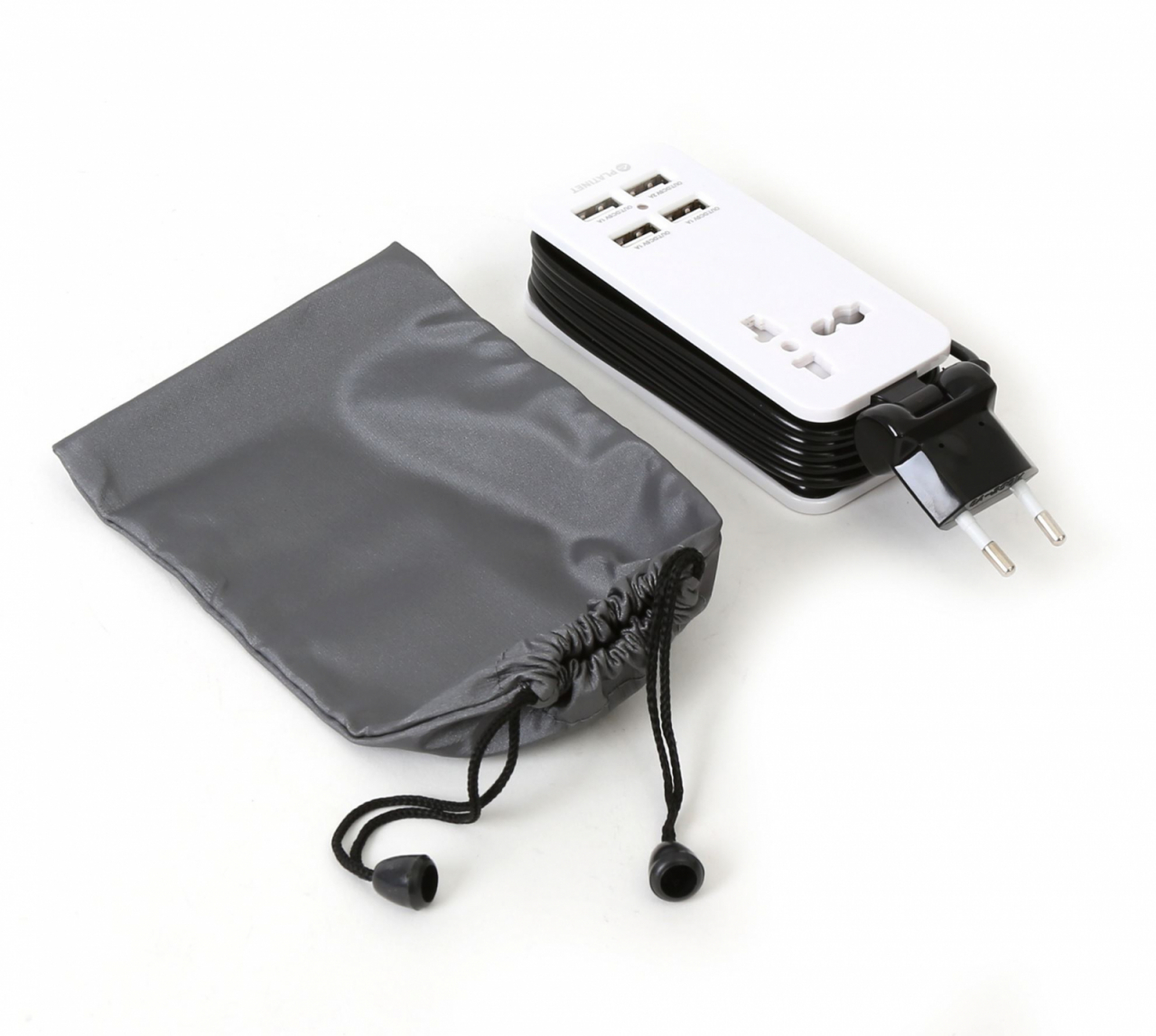 PLATINET TRAVEL CHARGER 4-PORT USB 4A + UK plug WHITE/BLACK [42886] [7]