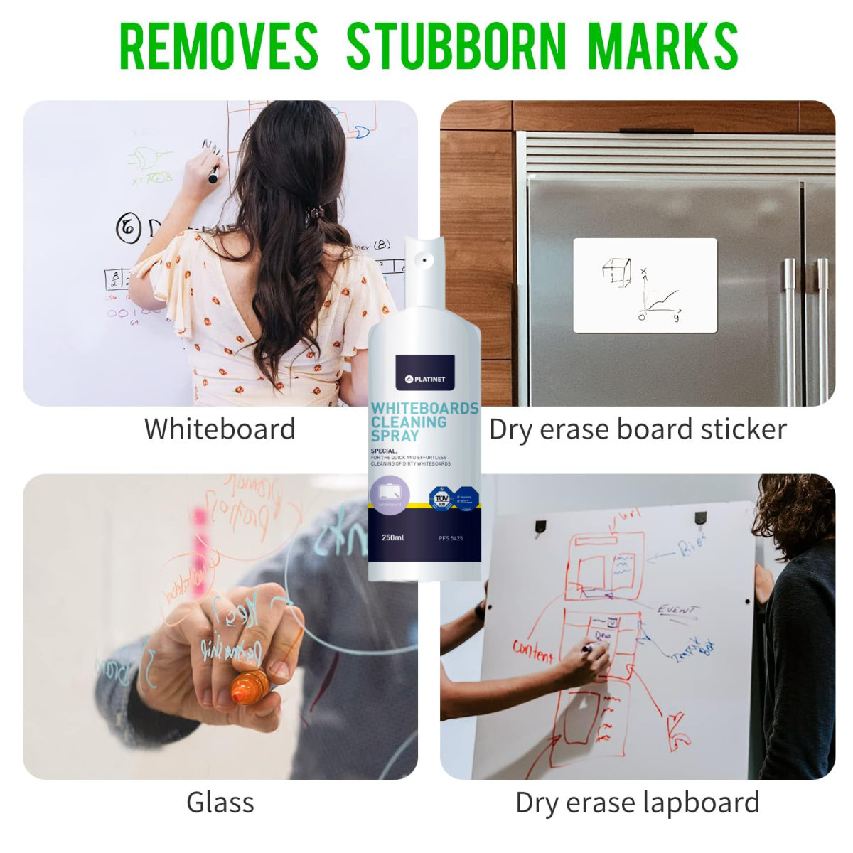 Spray pentru curatare table magnetice, Platinet Whiteboard Cleaner, 250 ml, antistatic [2]