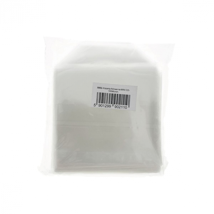 Plic plastic pentru mini CD-DVD 82X82 mm 100 micron cu adeziv, 100 buc/set, (pret/set) [3]