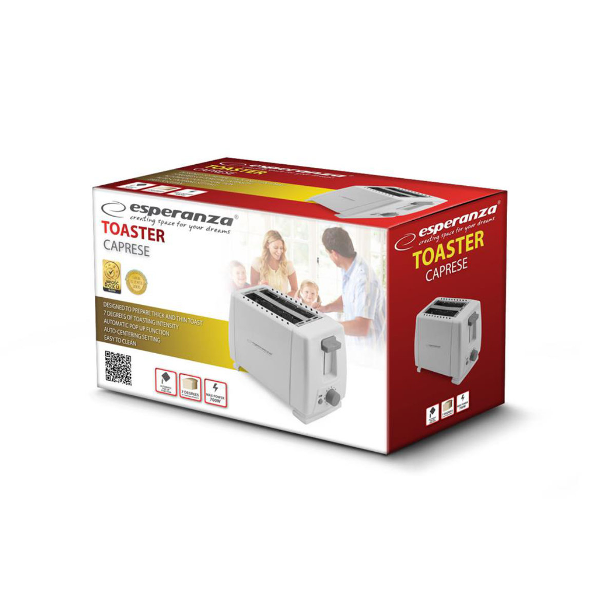 Prajitor de paine Esperanza EKT001 Caprese 600W [7]