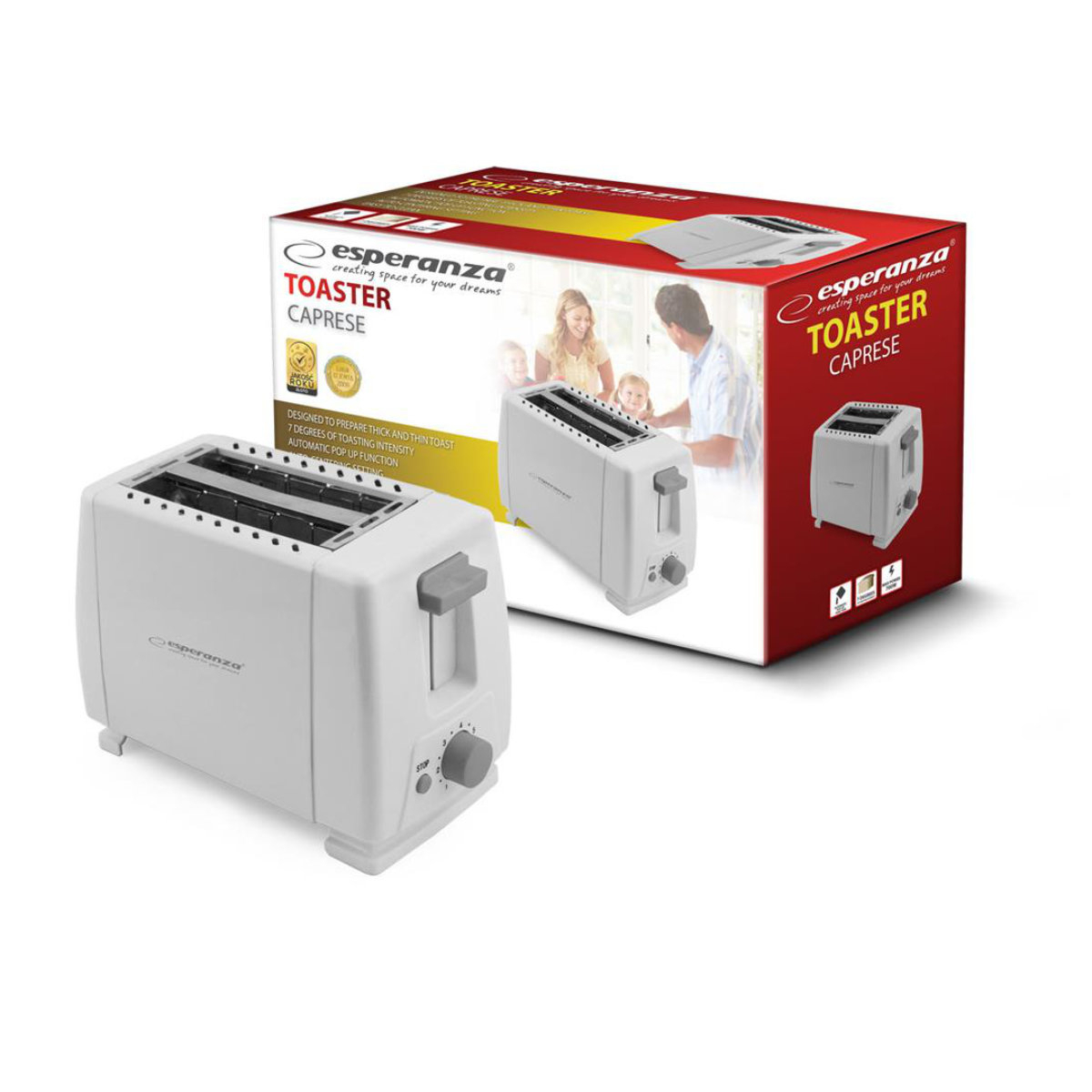Prajitor de paine Esperanza EKT001 Caprese 600W [2]