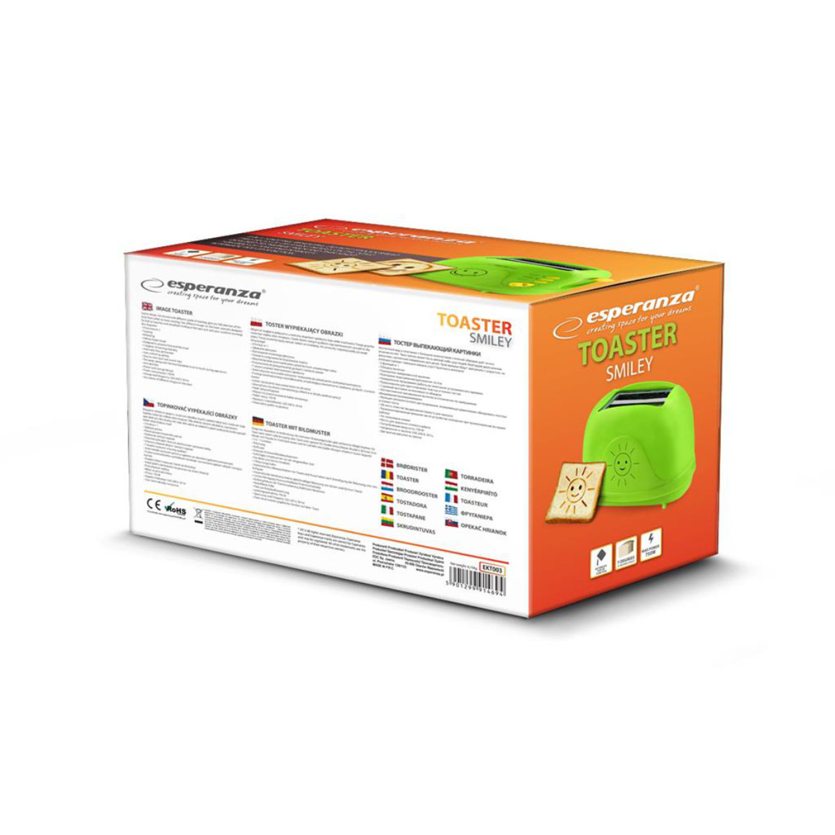 Prajitor de paine Esperanza EKT003 Smiley 750W [12]