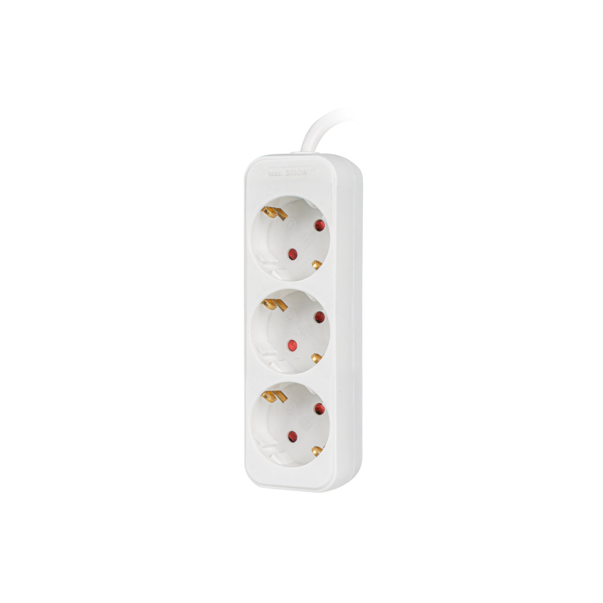 Prelungitor 3 prize Schuko, Lanberg 42024, lungime cablu de 1.5m, cablu din cupru de calitate, alb [2]