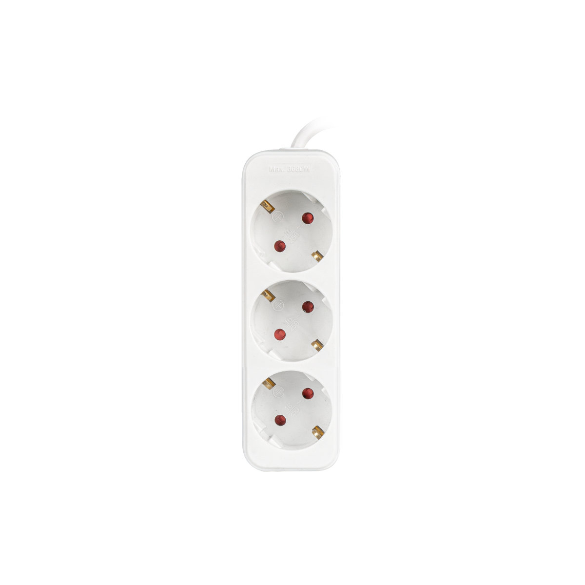 Prelungitor 3 prize Schuko, Lanberg 42024, lungime cablu de 1.5m, cablu din cupru de calitate, alb [3]