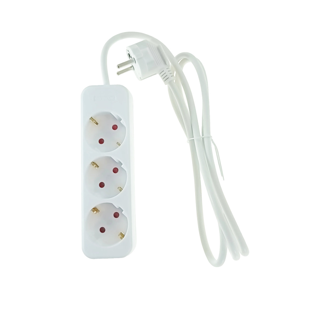 Prelungitor 3 prize Schuko, Lanberg 42024, lungime cablu de 1.5m, cablu din cupru de calitate, alb [5]