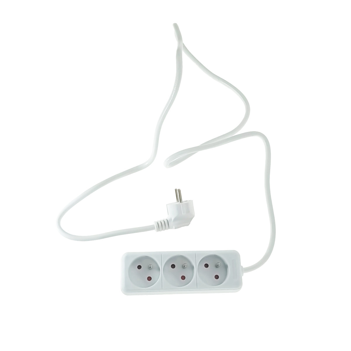 Prelungitor cu 3 prize pozitionate la 45 grade, Blow 08237, lungime cablu 1.3m, 220V-10A-2500W, standard francez, alb [3]