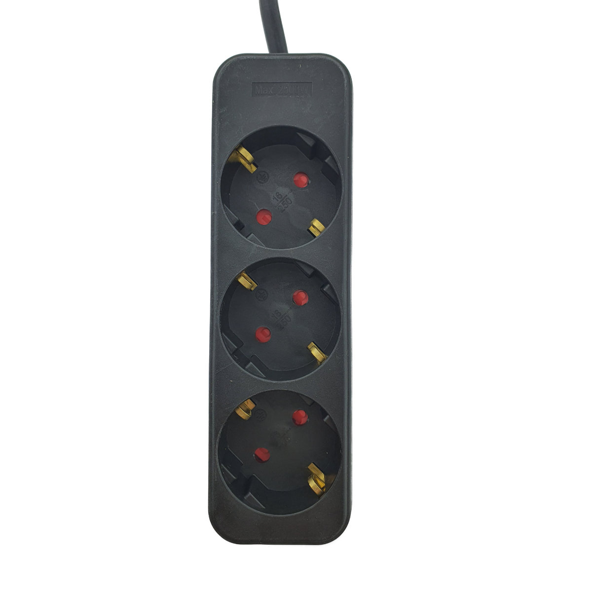 Prelungitor cu 3 prize schuko, Lanberg 42923, lungime 1.5 m, 2300W, contact de protectie, negru [2]