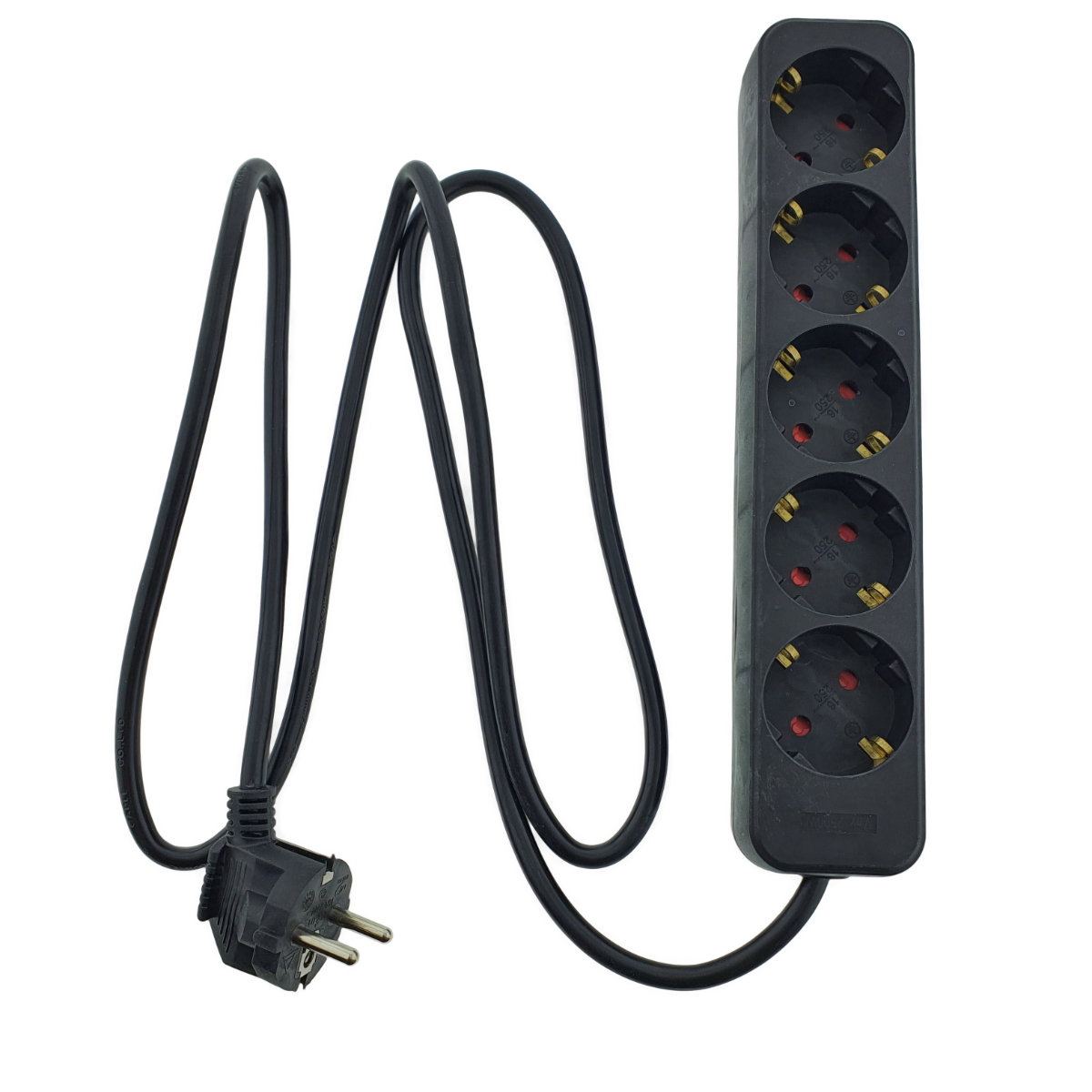 Prelungitor cu 5 prize schuko, Lanberg 42919, lungime 1,5 m, 2500W, 3 x 1.0 mmp, contact de protectie, negru [2]