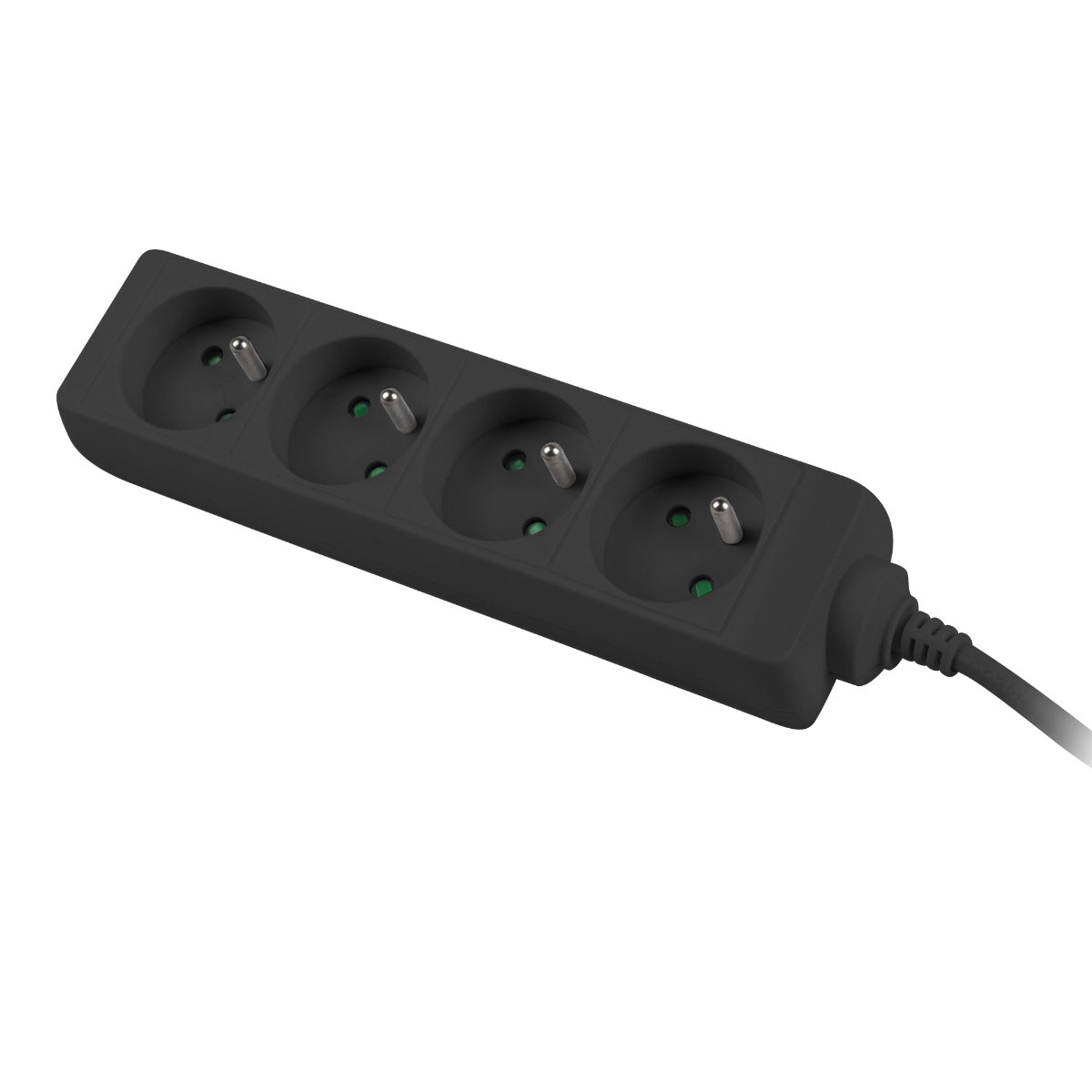 Prelungitor pentru UPS, lungime 1 m, 4 prize cu soclu CEE 7/5 , Lanberg 41950, IEC 320 C14, 2500 W, negru [1]