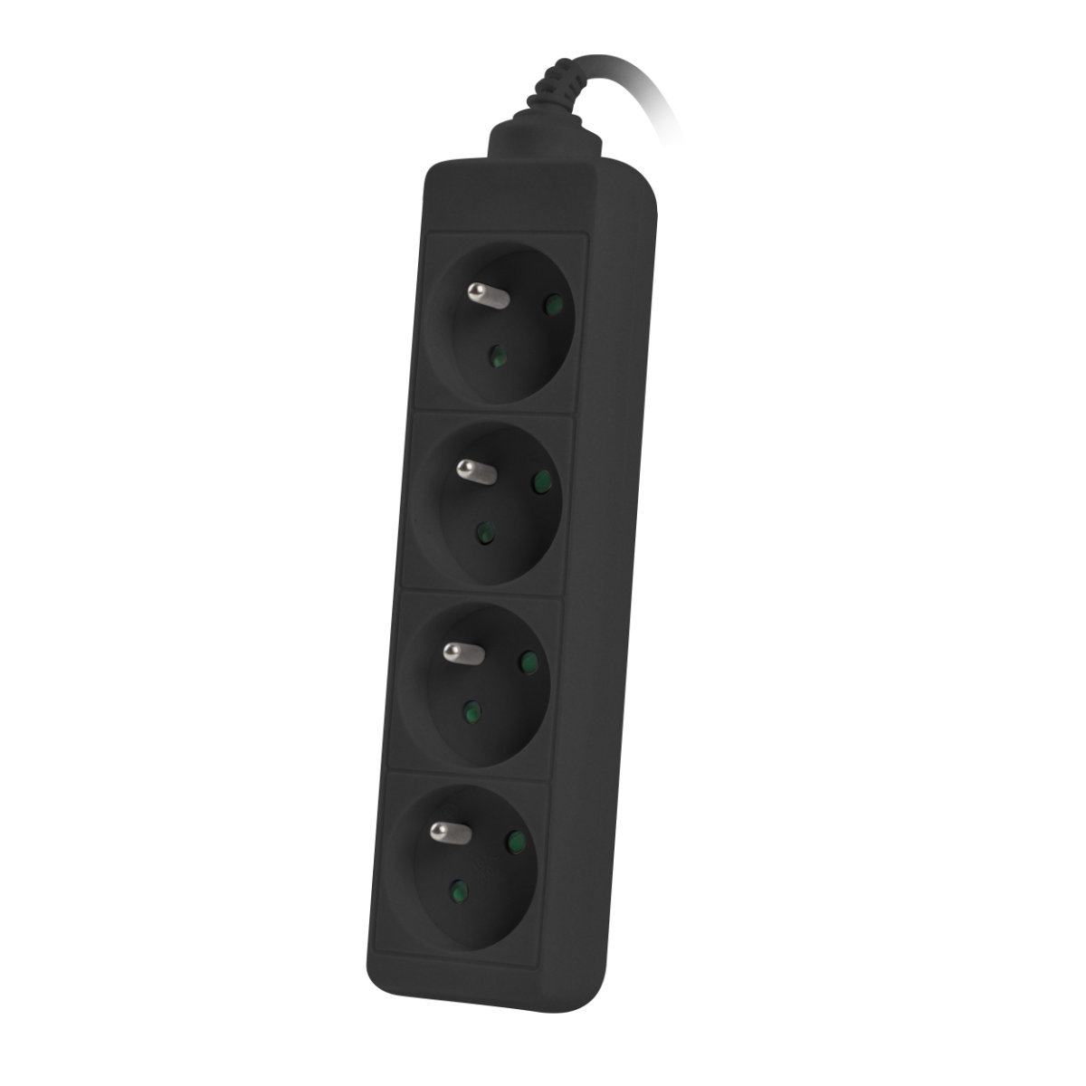 Prelungitor pentru UPS, lungime 1 m, 4 prize cu soclu CEE 7/5 , Lanberg 41950, IEC 320 C14, 2500 W, negru [8]