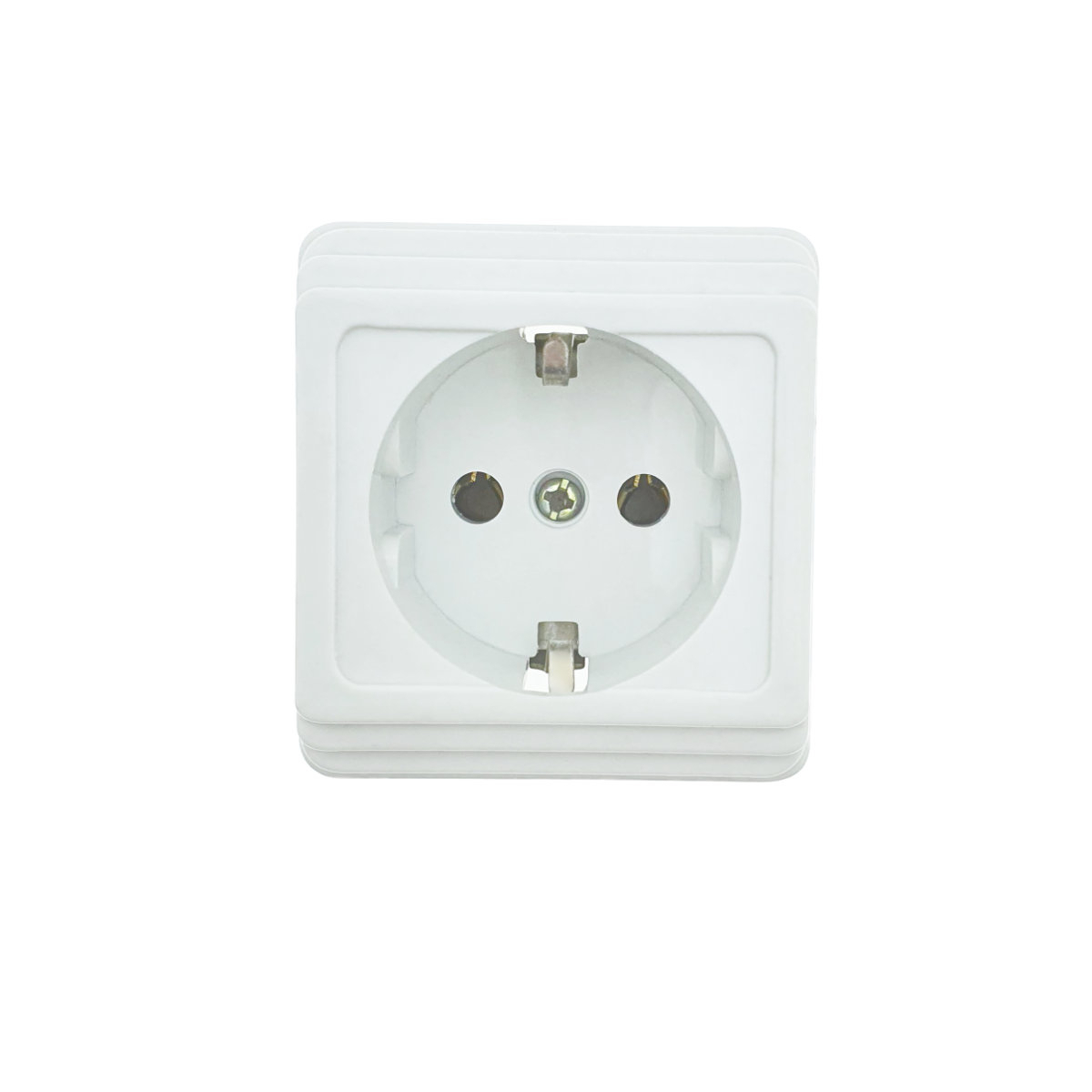 Priza electrica, montaj aparent, 16A, 250V, schuko, suport ceramic, alba [8]