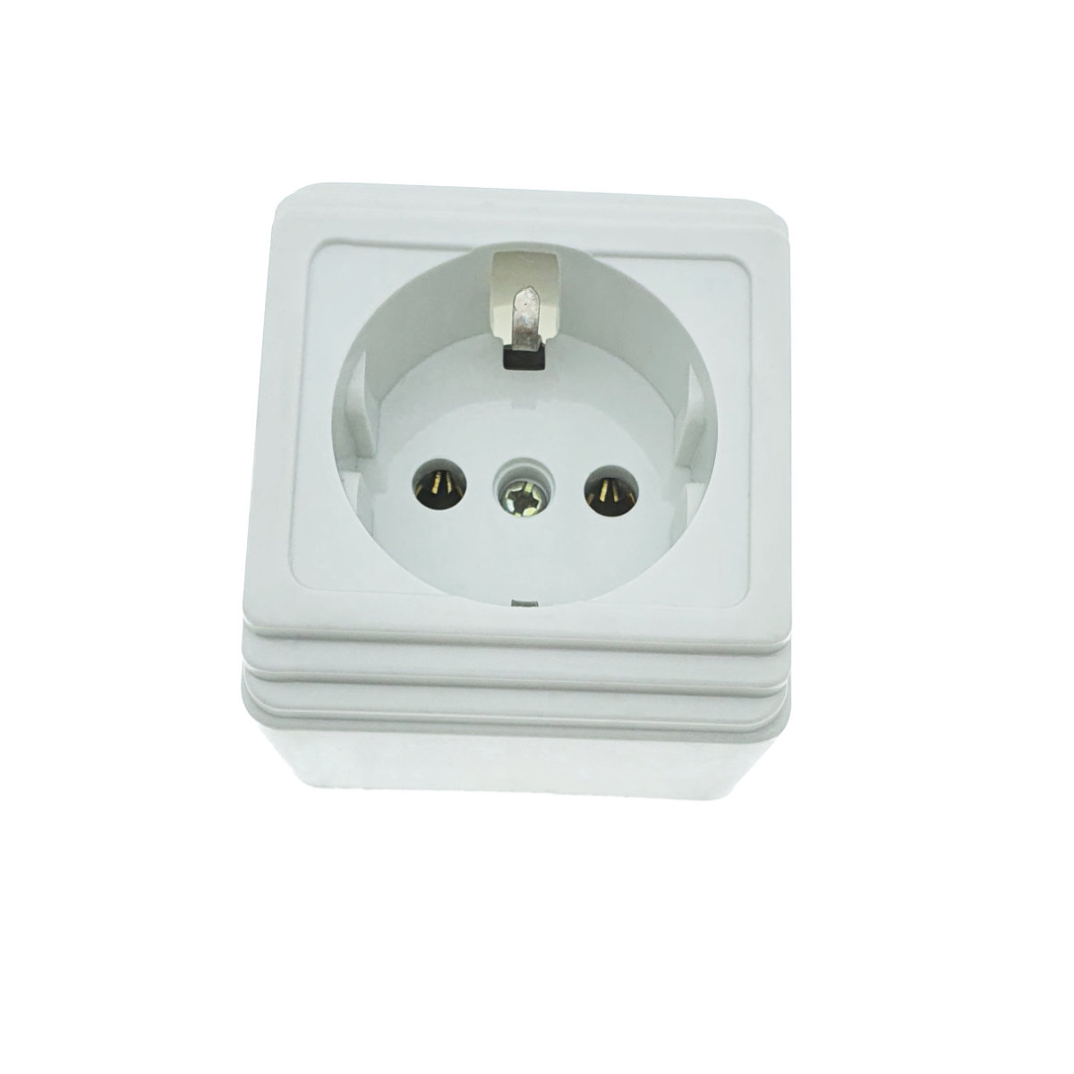 Priza electrica, montaj aparent, 16A, 250V, schuko, suport ceramic, alba [9]