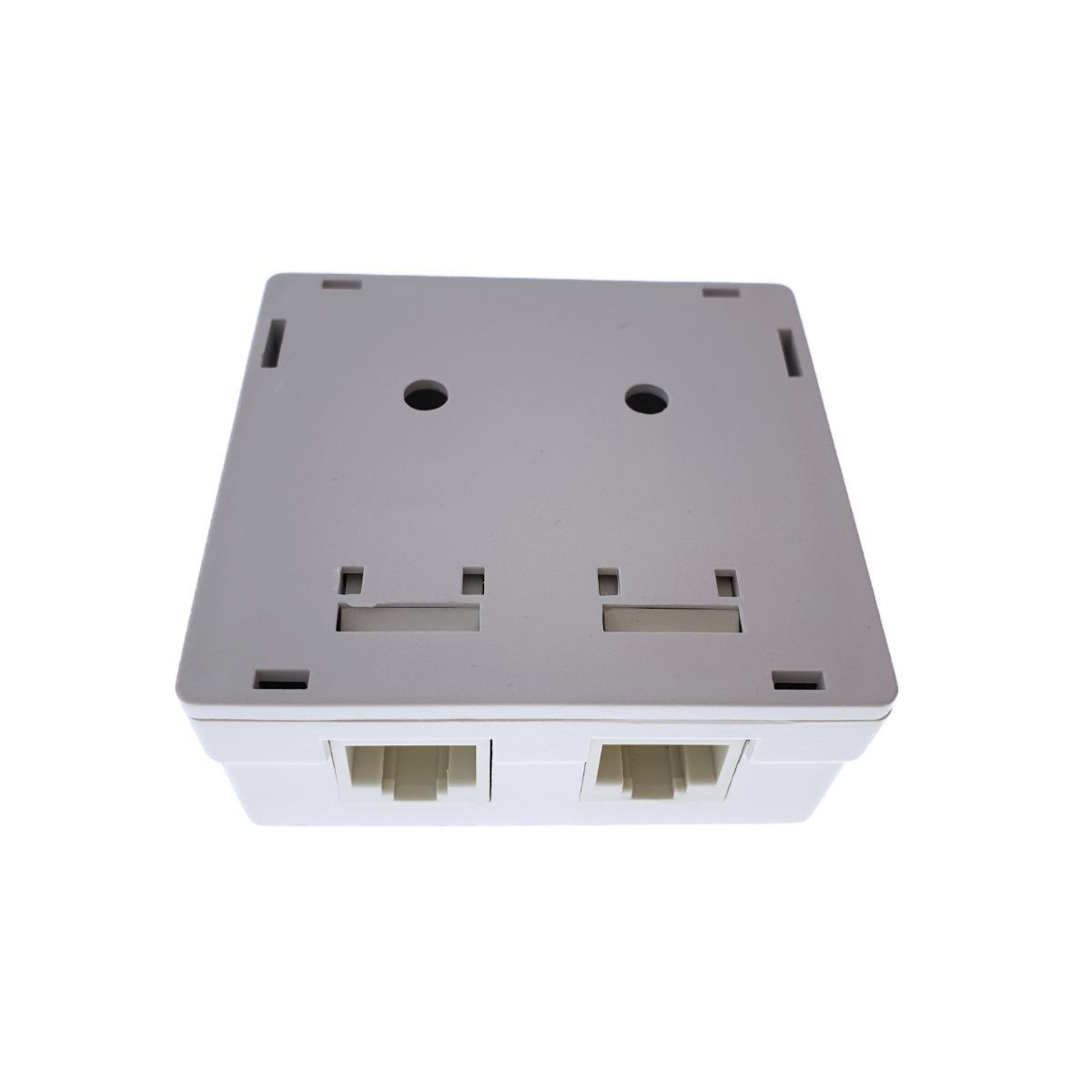 Priza UTP cat5 dubla, echipata, montaj aparent, din plastic, alba [8]