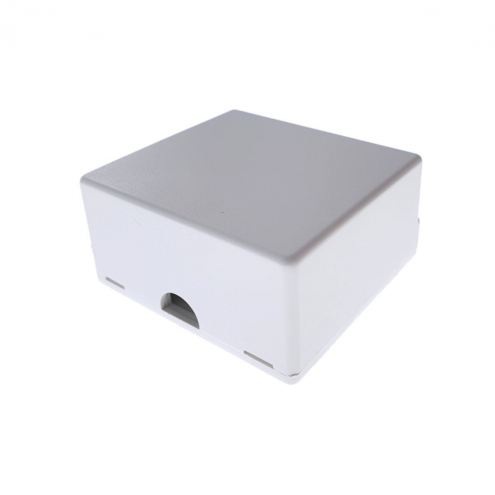 Priza UTP cat5 dubla, echipata, montaj aparent, din plastic, alba [3]