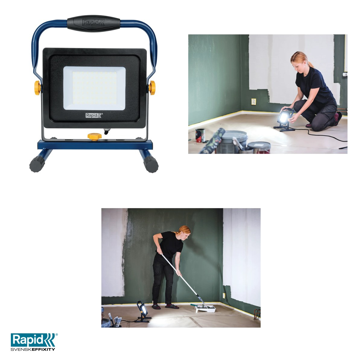 Proiector LED Rapid The Painter Plus cu fir de 250 cm, 5000 lumeni, 50 W, lumina 6000 K pentru vopsit, sticla mata, IP65, 245x295x203 mm [4]