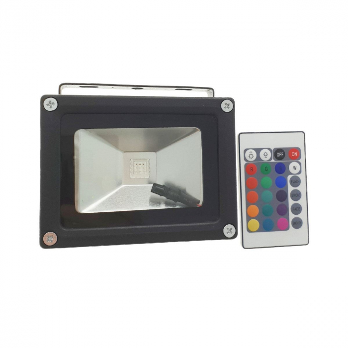 Proiector multicolor LED SMD RGB 10W ,IP 65,cu telecomanda [1]