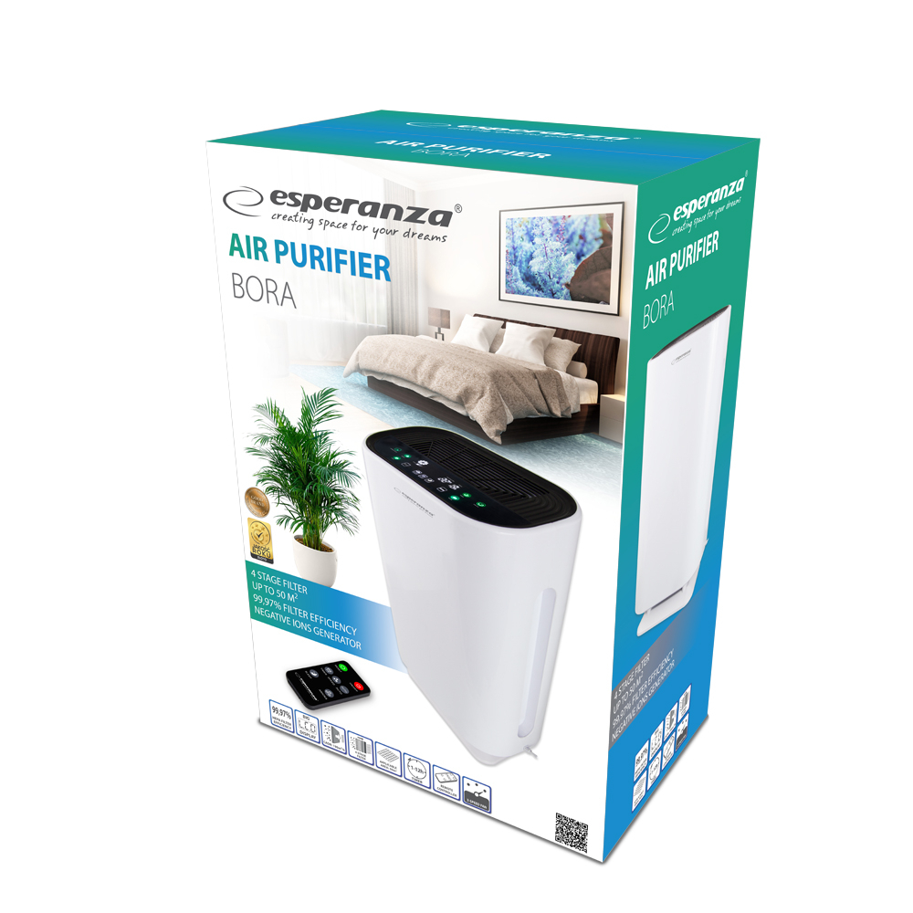 Purificator aer 43W, Esperanza, 190mc/h, 50 mp, 4 nivele de filtrare, LCD, telecomanda [7]