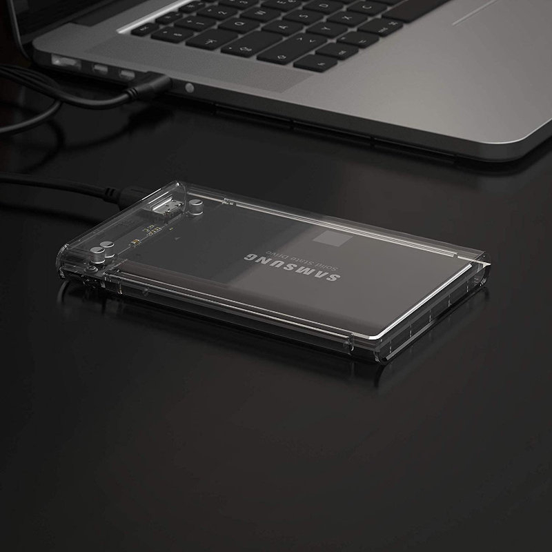 Rack extern pentru HDD/SSD 2.5 inch, USB 3.0, SATA, capacitate pana la 4TB, transparent [11]