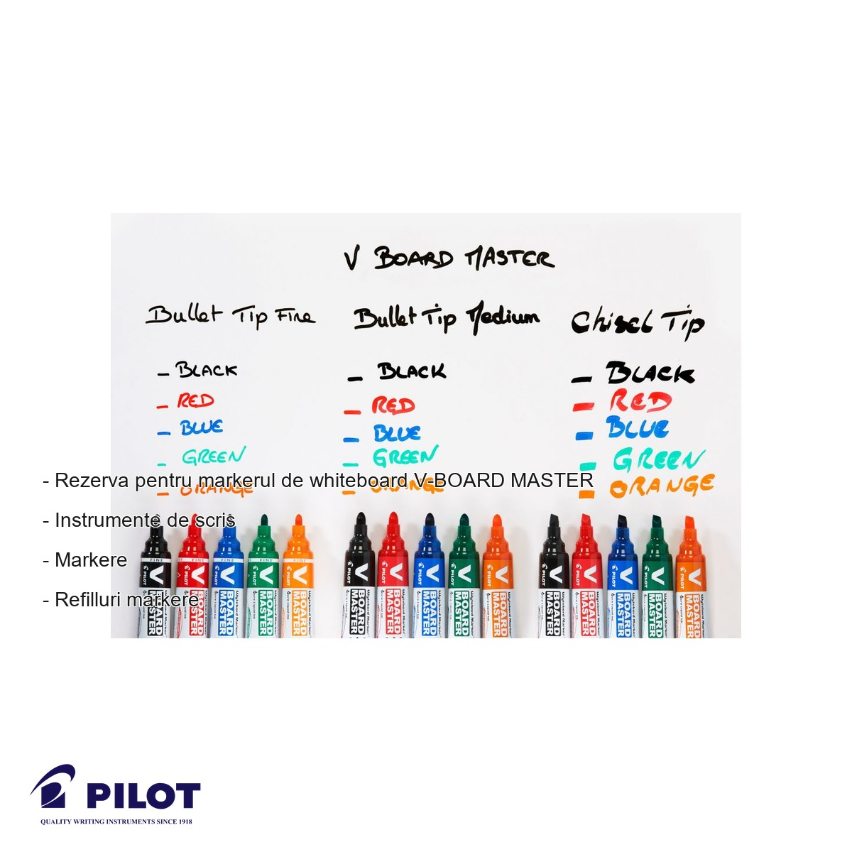 Rezerva marker whiteboard Pilot V-Board Master, albastru, pentru tabla alba [3]