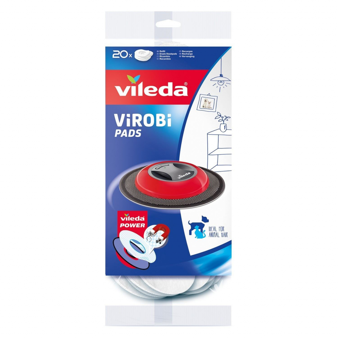 Rezerve Vileda Pads 15653,pentru robot de curatenie ViRobi,set 20 bucati [4]