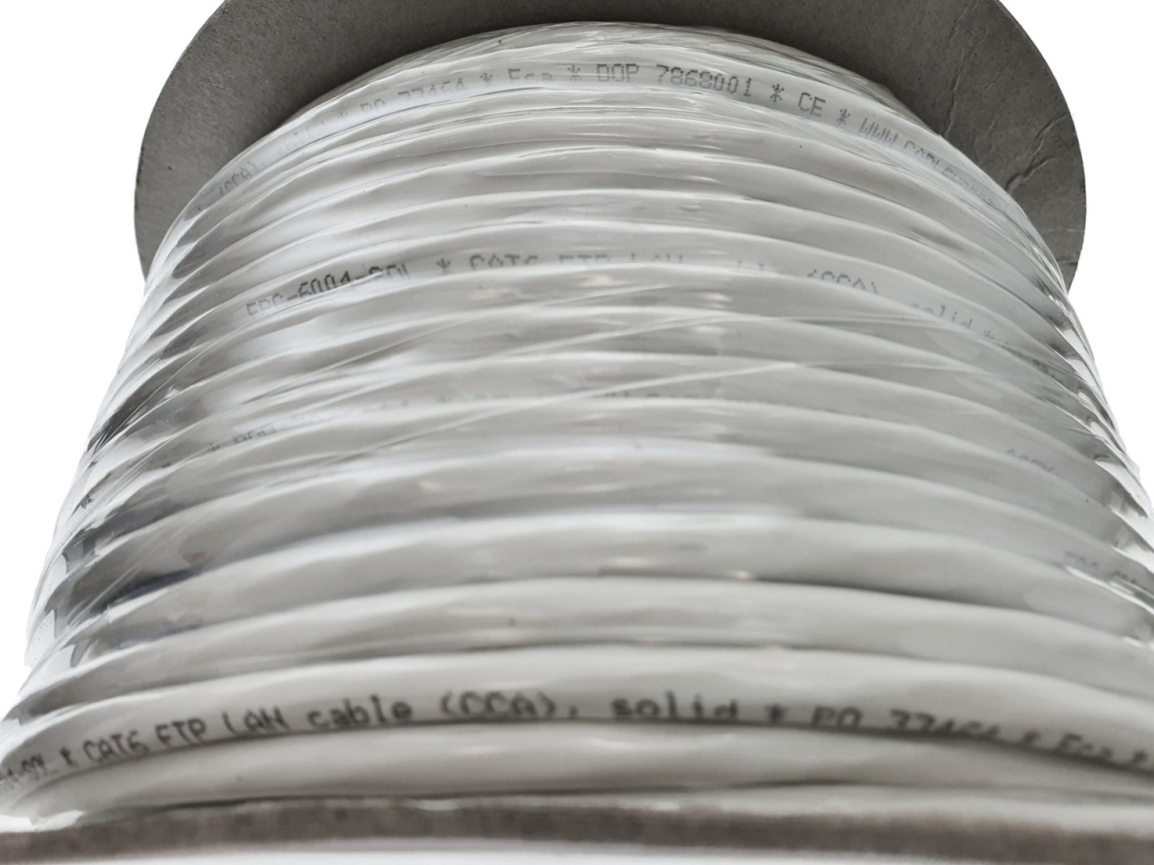 Rola 100m cablu LAN cat 6 FTP ( premium CCA ), solid, Cablexpert 07868, cu perechi torsadate ecranate cu folie, gri [12]