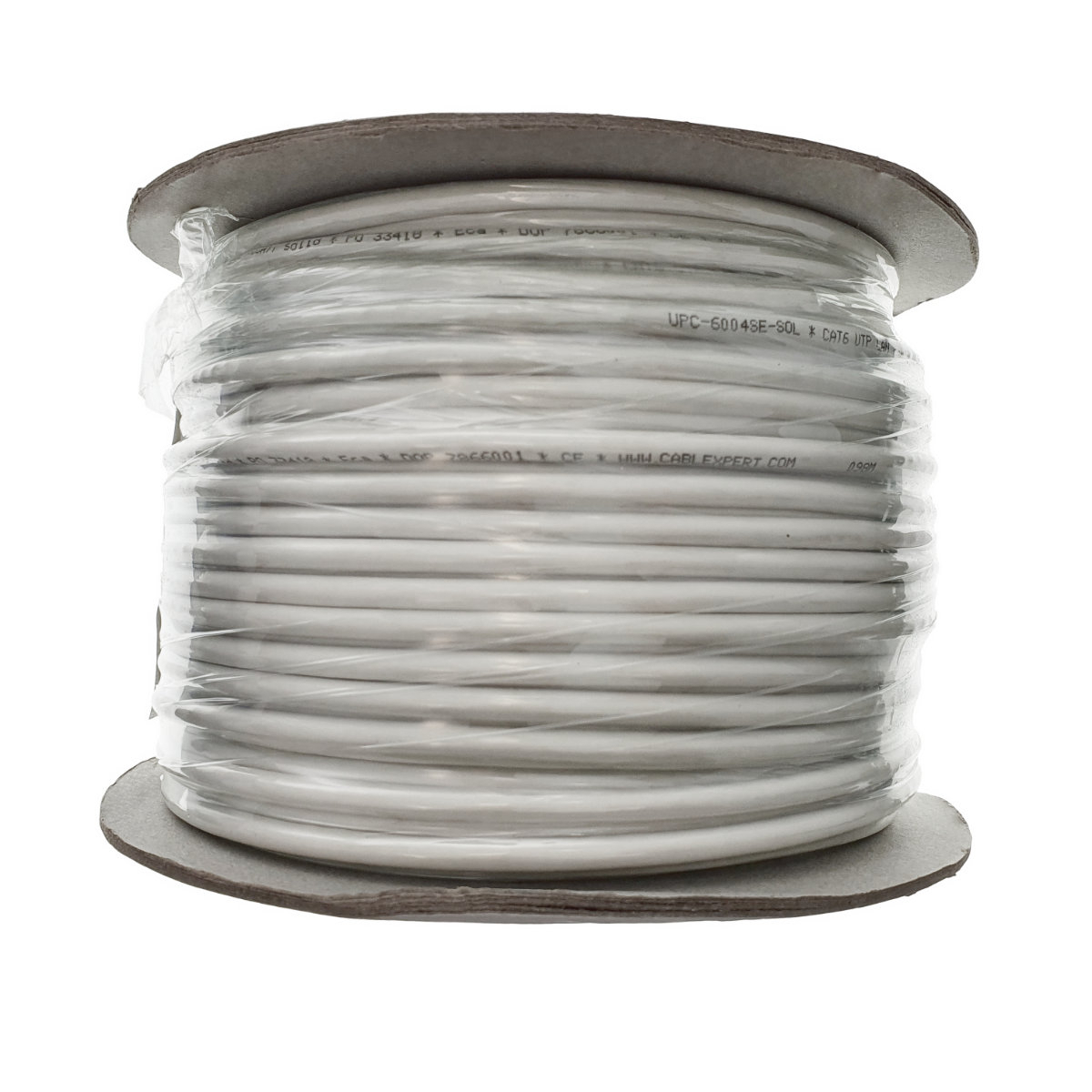 Rola 100m cablu LAN cat 6 UTP (premium CCA), solid, Cablexpert 07866, AWG 24, gri [1]