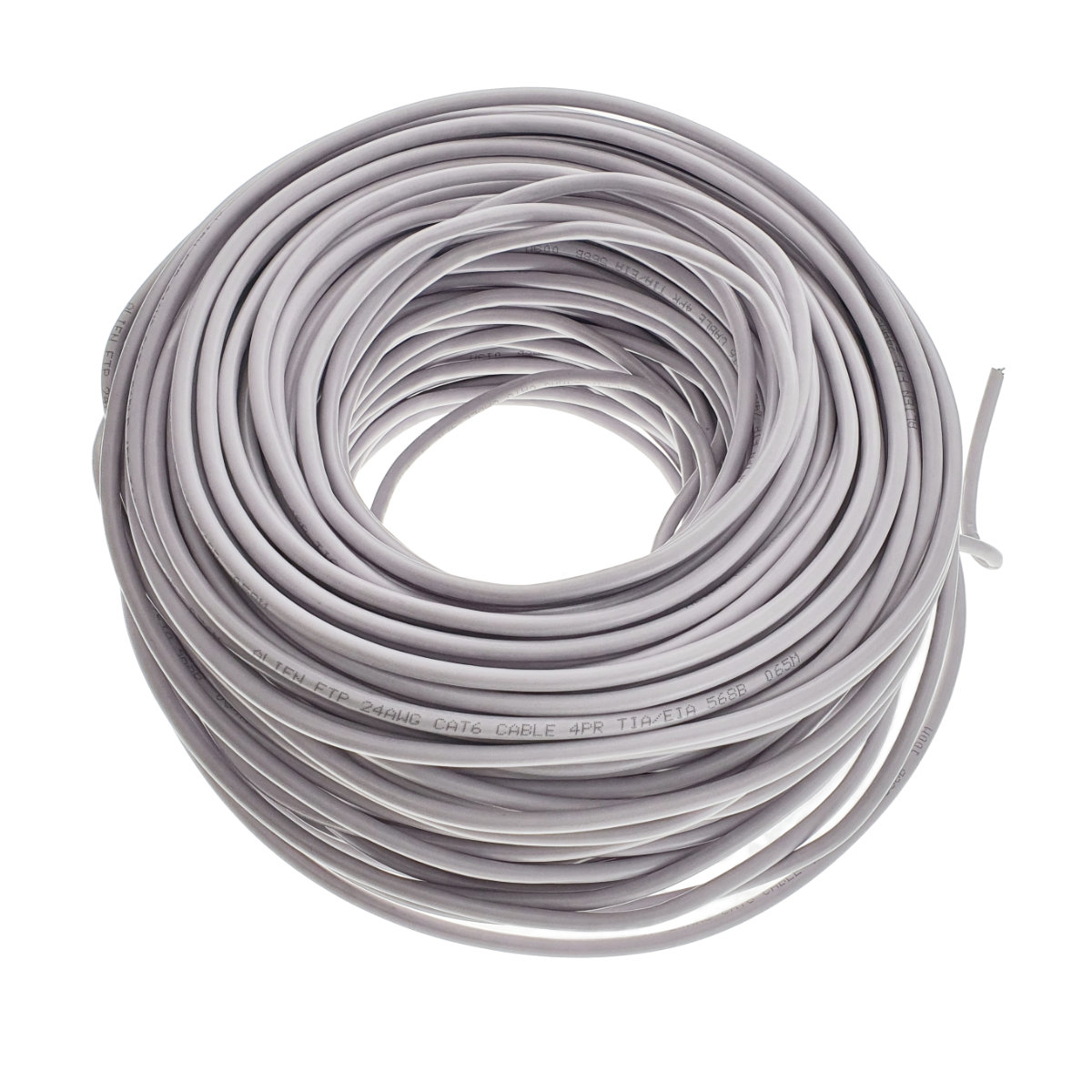 Rola cablu FTP, Alien 00130, cat6e, lungime 100 metri, CCA, AWG 24, de legatura retea, ethernet, gri [1]