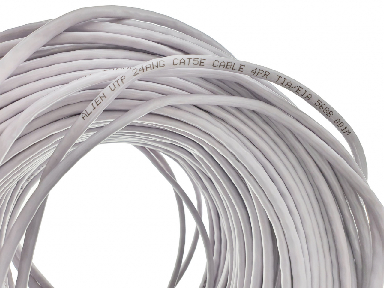 Rola cablu UTP, Alien 00127, cat 5e, lungime 100 m, AWG 24, CCA, de legatura retea, ethernet, gri [7]