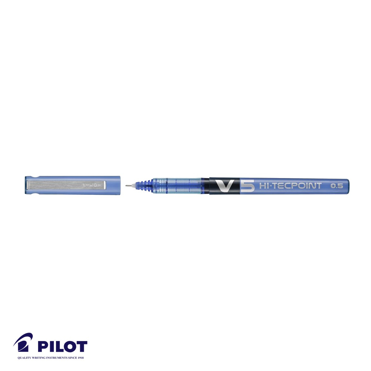 Roller cu cerneala lichida Pilot V5 Hi-Tecpoint 0.5mm, scriere fina si precisa, albastru [8]