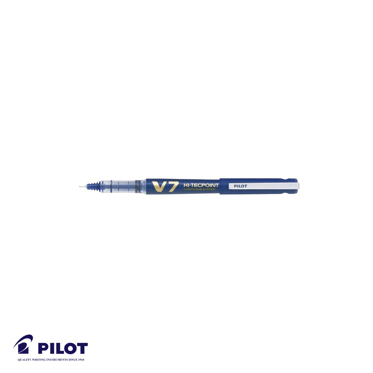 Roller Pilot Hi-Tecpoint V7, varf 0.7mm, cerneala lichida albastra, pentru scriere precisa si confortabila [2]