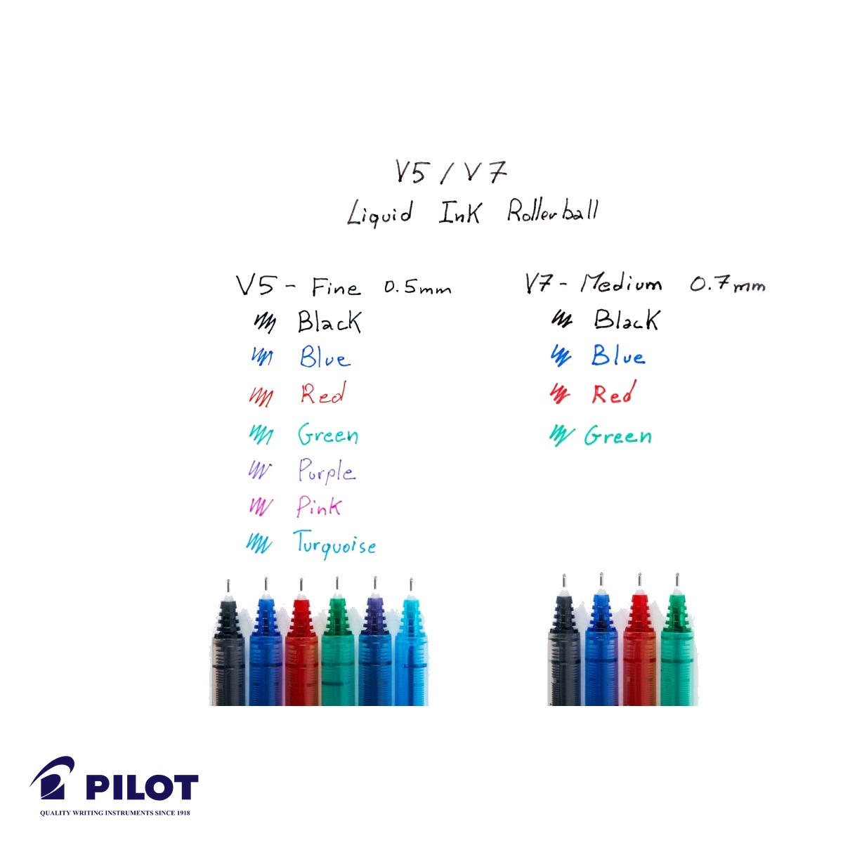 Roller Pilot Hi-Tecpoint V7, varf 0.7mm, cerneala lichida neagra, pentru scriere precisa si confortabila [9]