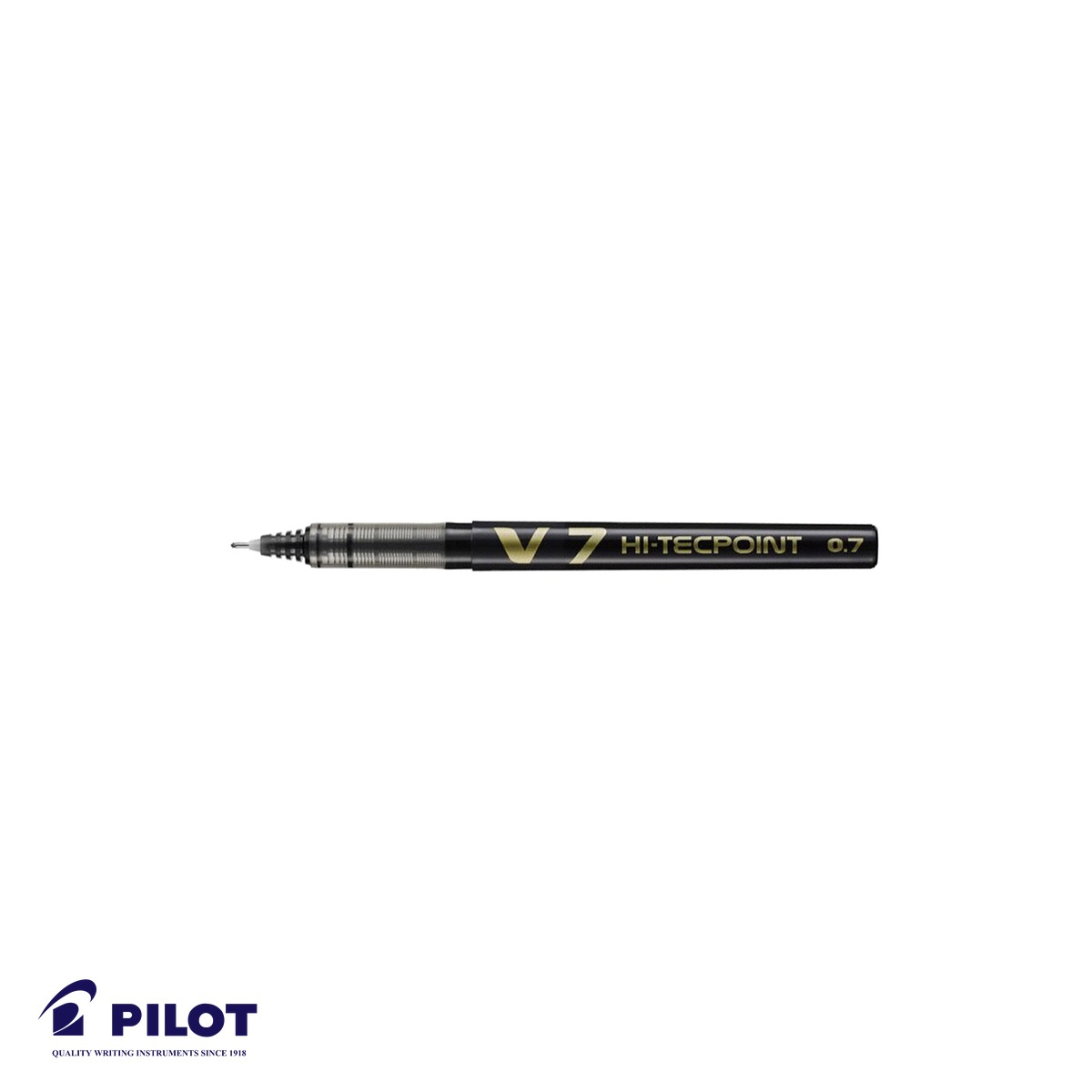 Roller Pilot Hi-Tecpoint V7, varf 0.7mm, cerneala lichida neagra, pentru scriere precisa si confortabila [2]