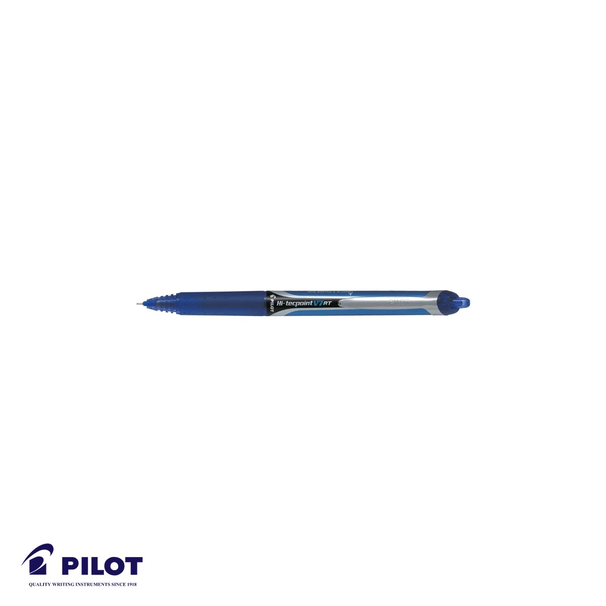 Roller retractabil Pilot Hi-Tecpoint V7, varf fin 0.7 mm, cerneala albastra, pentru scriere precisa si fluida [2]