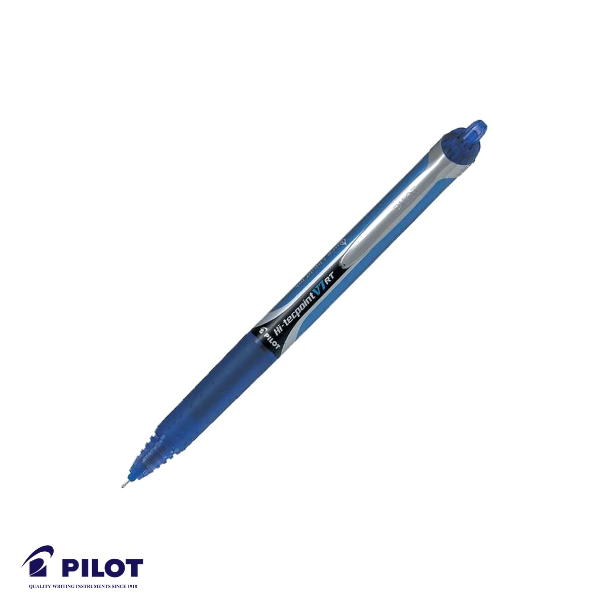 Roller retractabil Pilot Hi-Tecpoint V7, varf fin 0.7 mm, cerneala albastra, pentru scriere precisa si fluida [8]