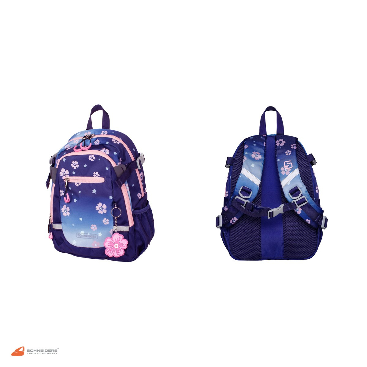 Rucsac pentru clasa pregatitoare Schneiders Blue Bloom, 25x35x12 cm, 11 l, albastru [4]