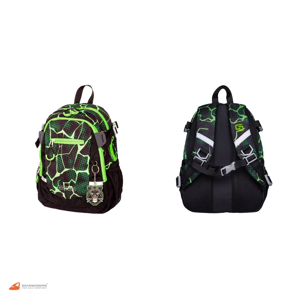 Rucsac pentru clasa pregatitoare Schneiders Crash, 25x35x12 cm, 11 l, verde [4]
