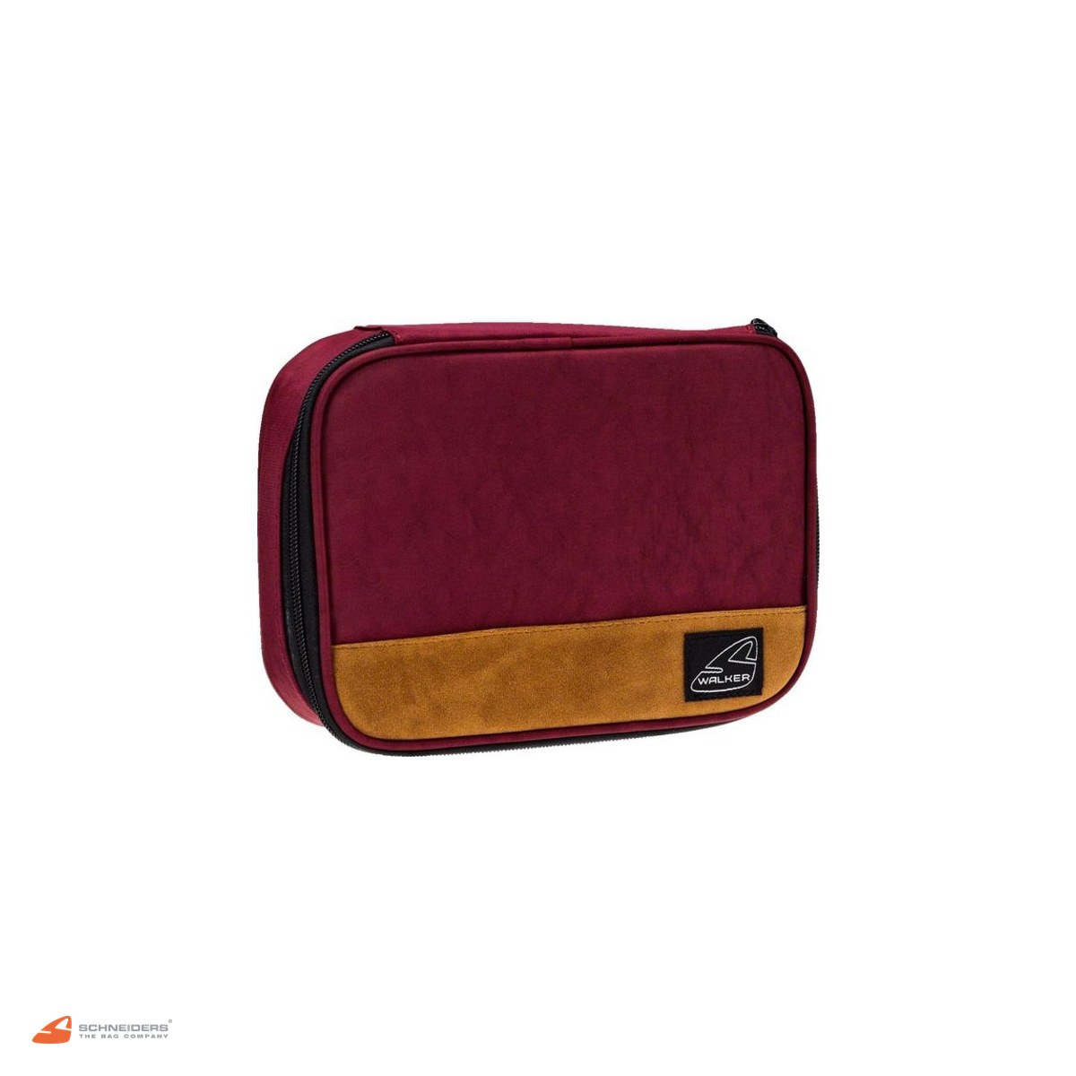 Rucsac Walker by Schneiders din nailon ondulat cu penar Crinkle, rucsac 32x45x21 cm, 30 l, penar 22.5x16x6 cm, rosu [4]