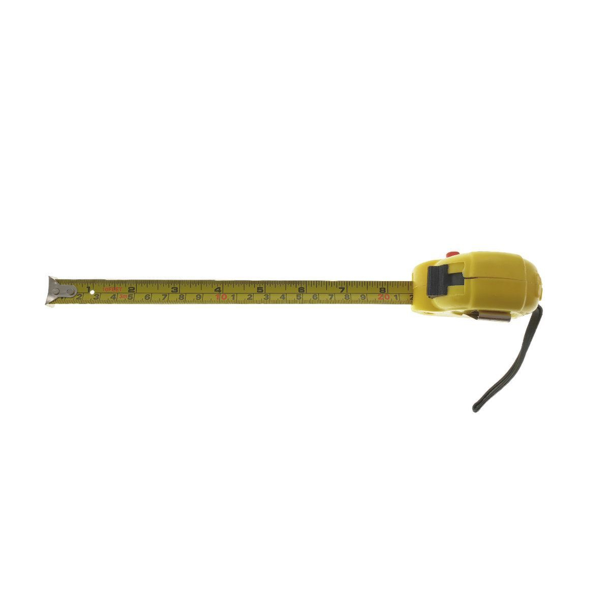 Ruleta metalica, 3m x 15mm, cu buton blocare, clema prindere, galbena, FS-11597 [4]
