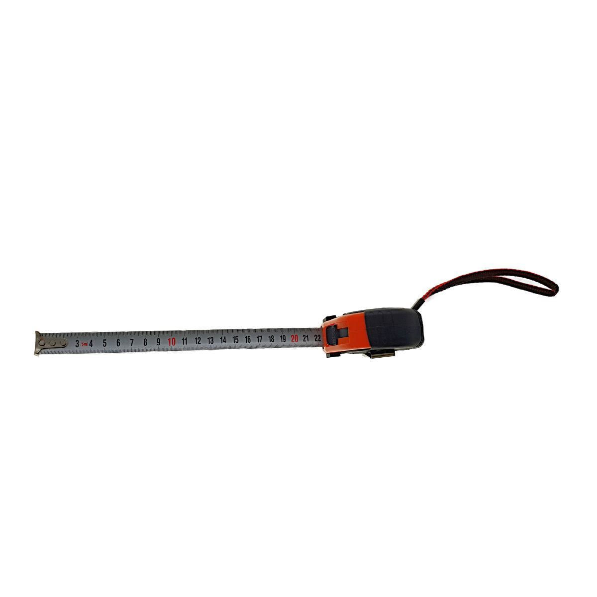 Ruleta metalica FS-11598, 5m x 19mm, cu buton blocare, clema prindere, neagra cu portocaliu [8]