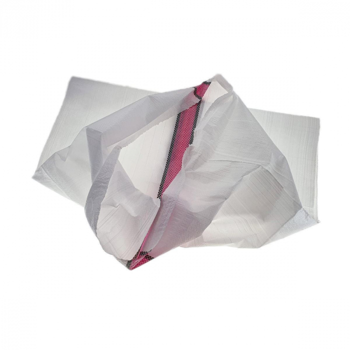 Sac rafie, 70x112cm, alb cu dunga rosie [2]