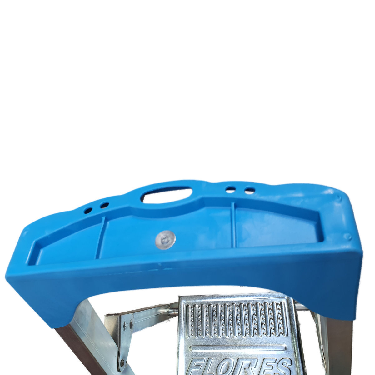Scara cu 2 trepte pliabila, Flores, din metal, cu platforma si suport din plastic pentru feronerie si unelte [3]