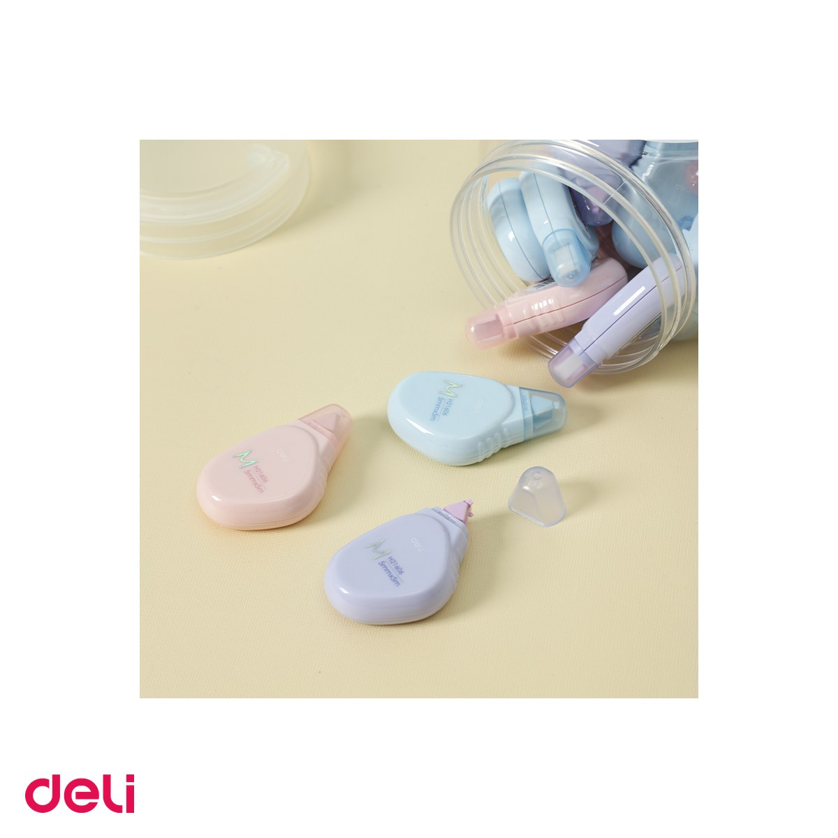 Set 10 benzi corectoare Deli, 5 m, mm*5m macaron [5]