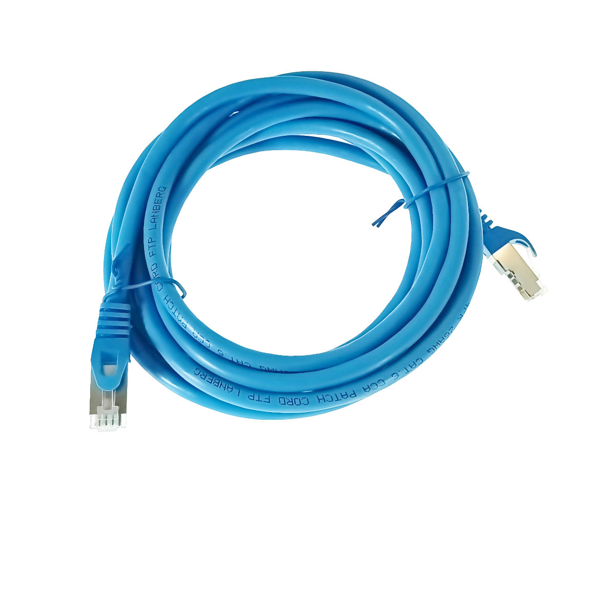 Set 10 cabluri retea-patchcord CAT6 FTP, Lanberg 43635, 2 X RJ45, lungime 3m, AWG26, 10Gb/s-250MHz, de legatura retea, ethernet, albastre [3]