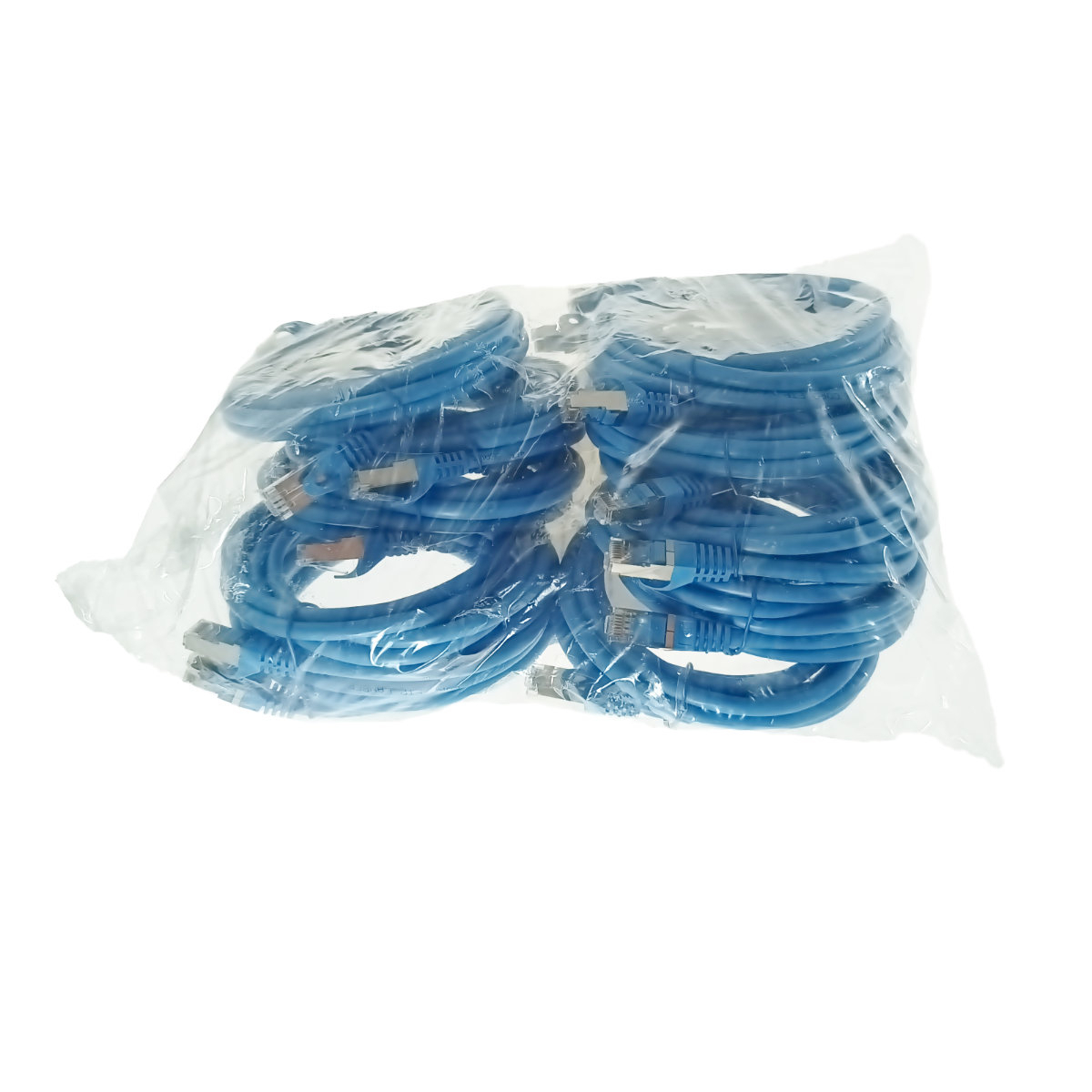 Set 10 cabluri retea-patchcord CAT6 FTP, Lanberg 43635, 2 X RJ45, lungime 3m, AWG26, 10Gb/s-250MHz, de legatura retea, ethernet, albastre [7]