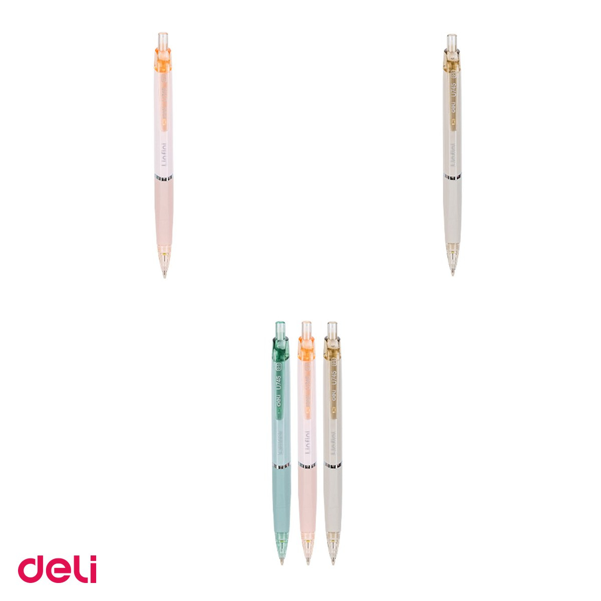 Set 10 creioane Deli, de 0.5 mm, mecanic linfini culori macarons [4]