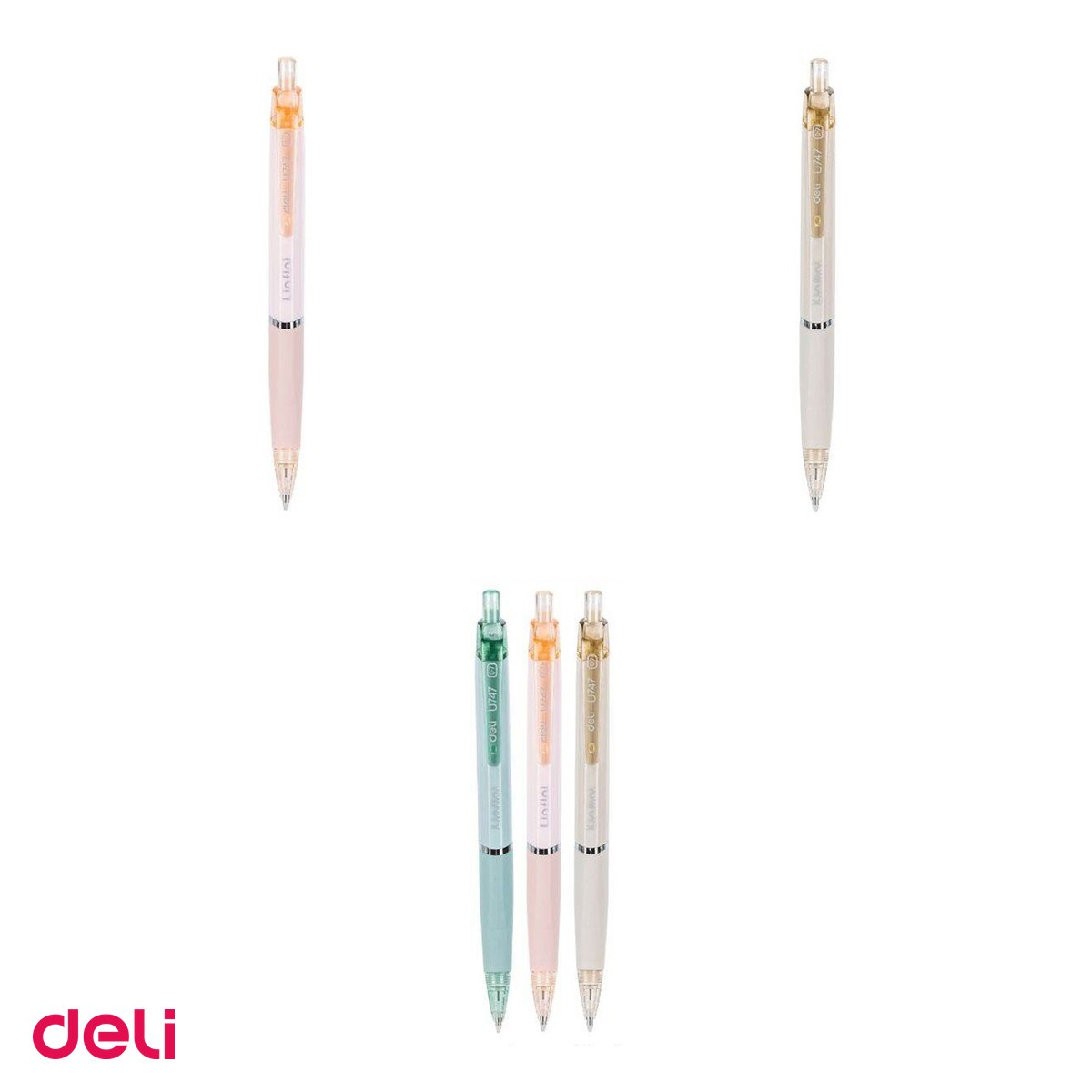 Set 10 creioane Deli, de 0.7 mm, mecanic linfini culori macarons [4]