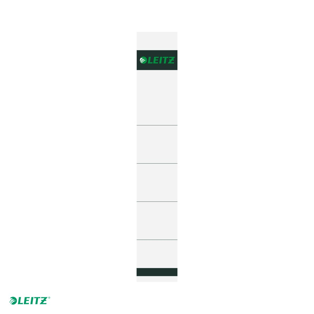 Set 10 etichete pentru biblioraft Leitz, interschimbabile, carton, 52 mm, gri [4]
