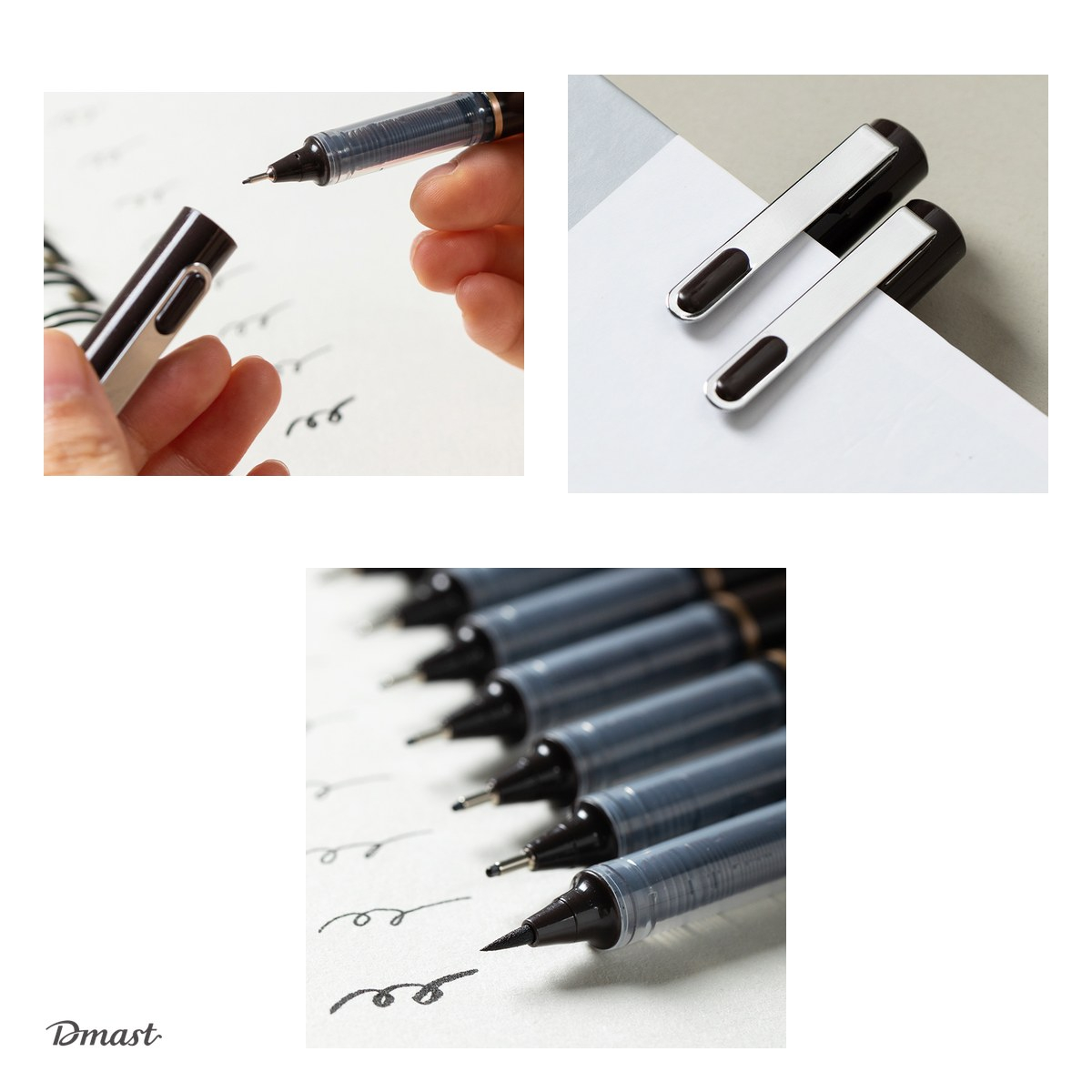 Set 10 linere Dmast by Pebeo, pigment, negru [4]